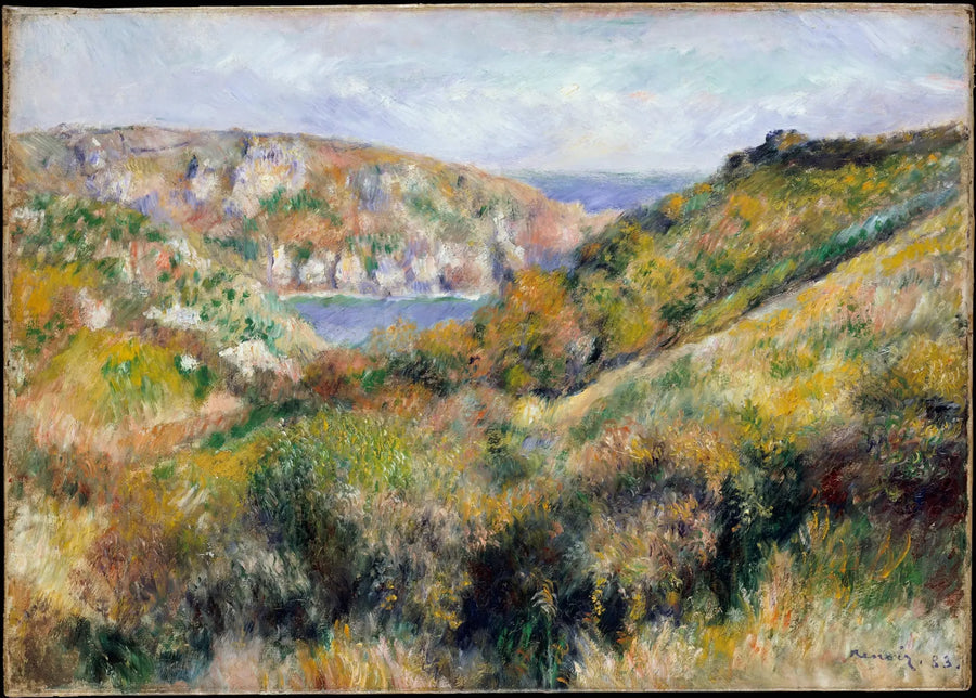 Moulin Huet Koyu Etrafındaki Tepeler, Guernsey - Pierre-Auguste Renoir