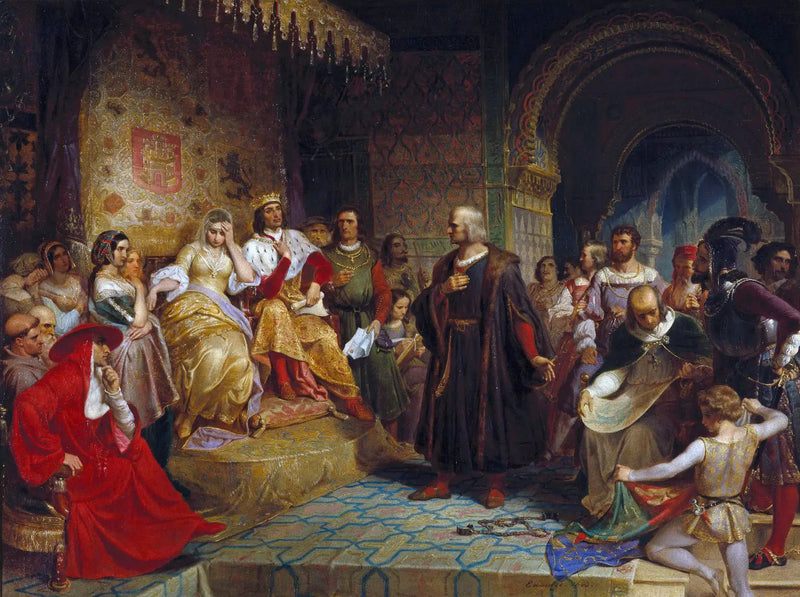 Köle Kraliçe Önünde - Emanuel Leutze