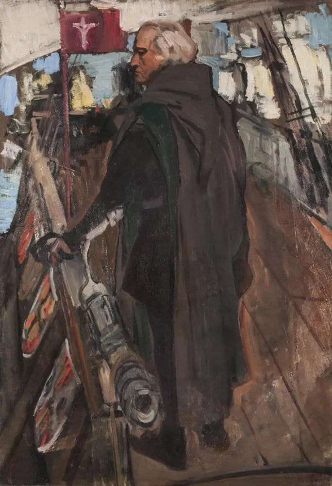 Palos'tan Ayrılan Kolomb (arka planda, Falconet ile) - Joaquín Sorolla