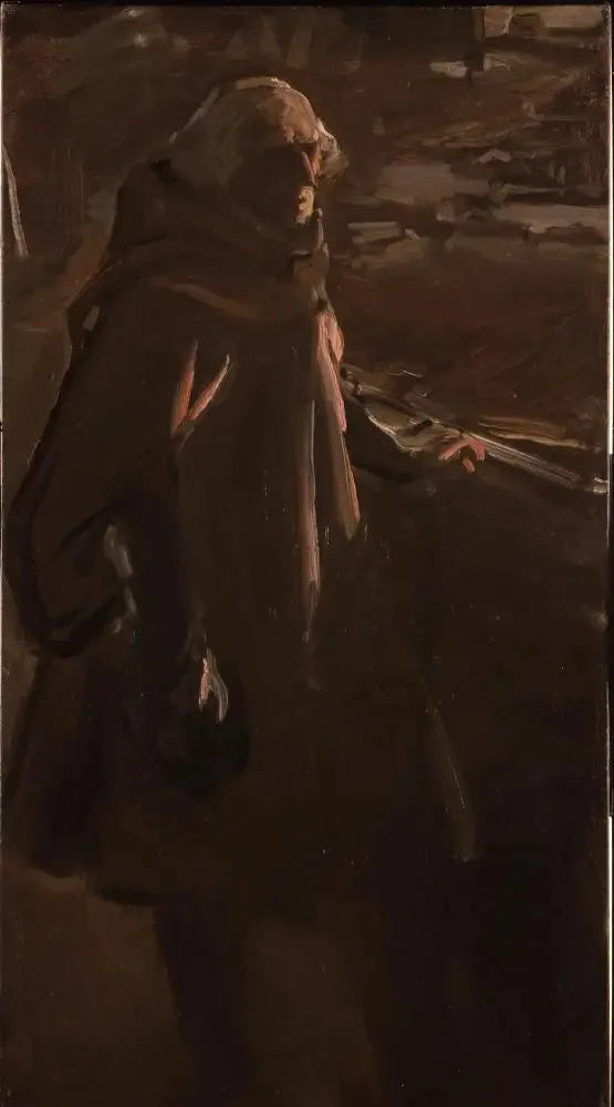 Palos'tan Ayrılan Kolomb (gece, sağ profil) - Joaquín Sorolla