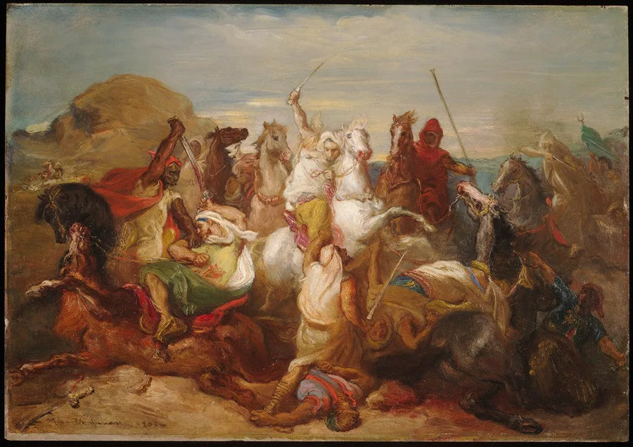 Arap atlıları dövüşü - Théodore Chassériau