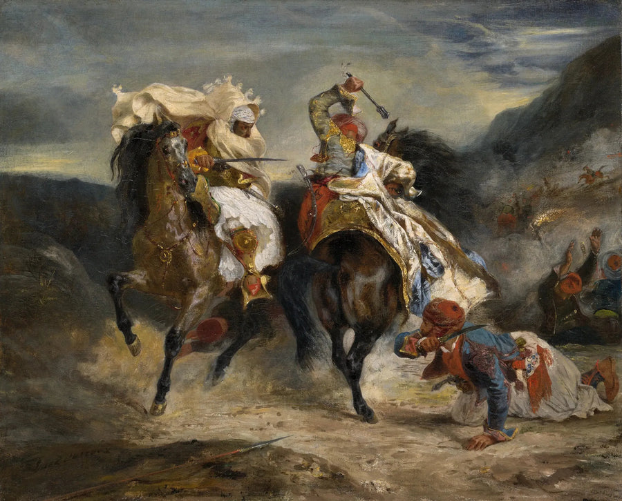 Giaour ve Hassan'ın Savaşı - Eugène Delacroix