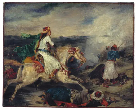 Giaour ve Paşa'nın Savaşı - Eugène Delacroix