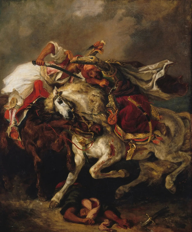 Giaour ve Paşa'nın Savaşı - Eugène Delacroix