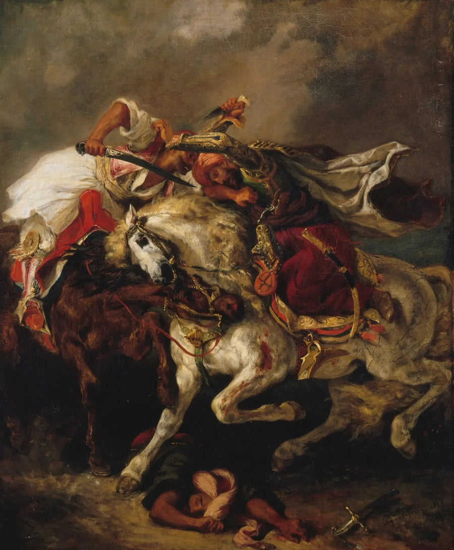 Giaour ve Paşa'nın Savaşı - Eugène Delacroix