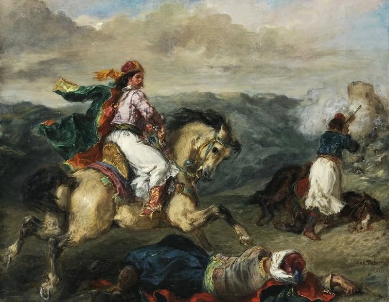 Yunanlar ve Türkler Arasındaki Savaş - Eugène Delacroix