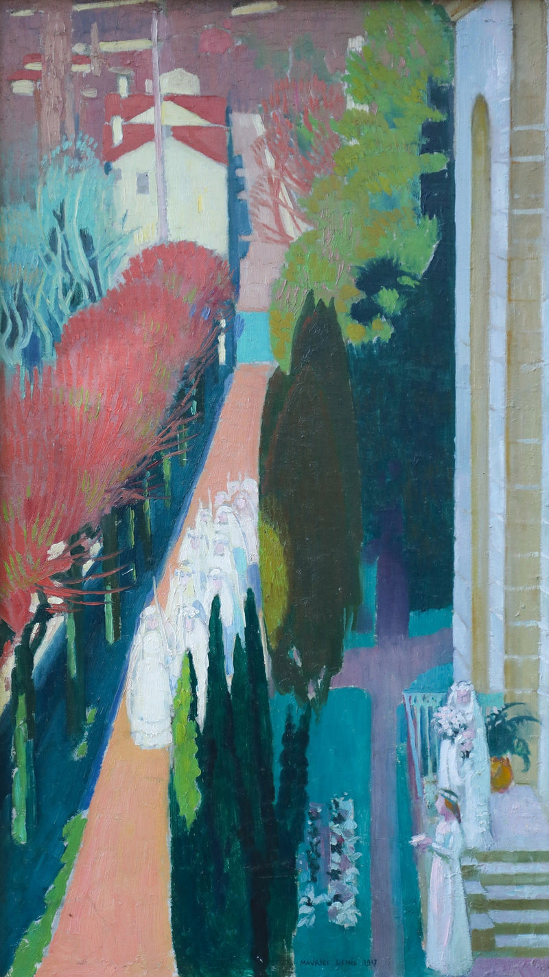 Prieuré'nin terasındaki iletişimler - Maurice Denis