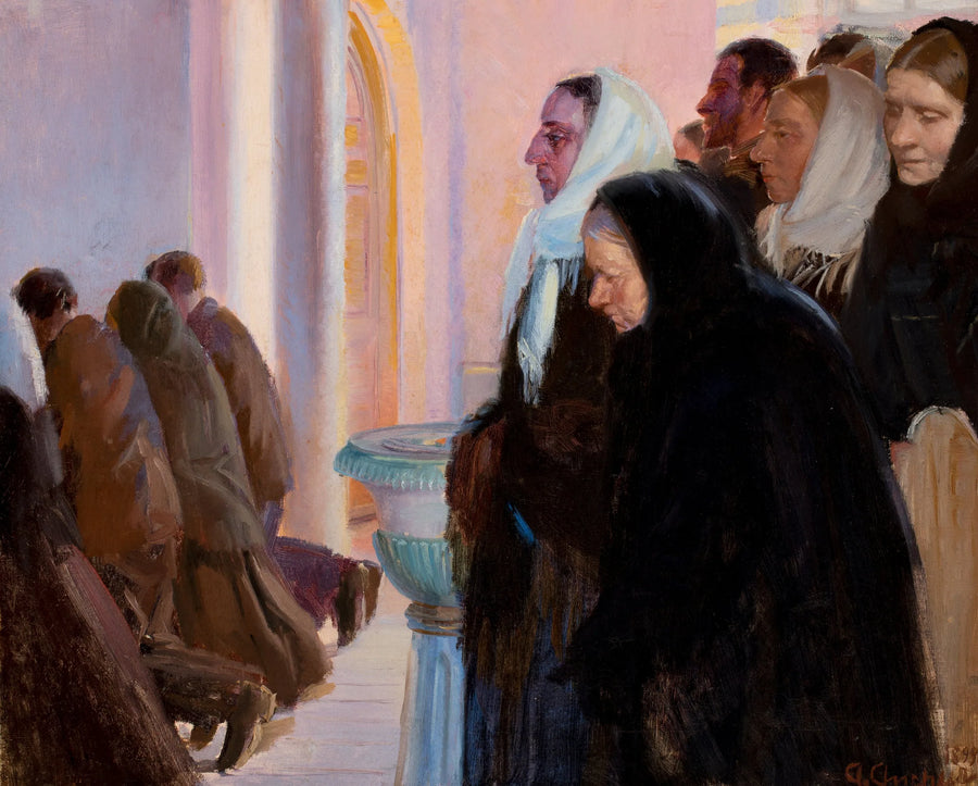 Skagen Kilisesinde Komünyon - Anna Ancher