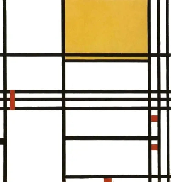 Siyah, beyaz, sarı ve kırmızı ile Kompozisyon 9 - Piet Mondrian