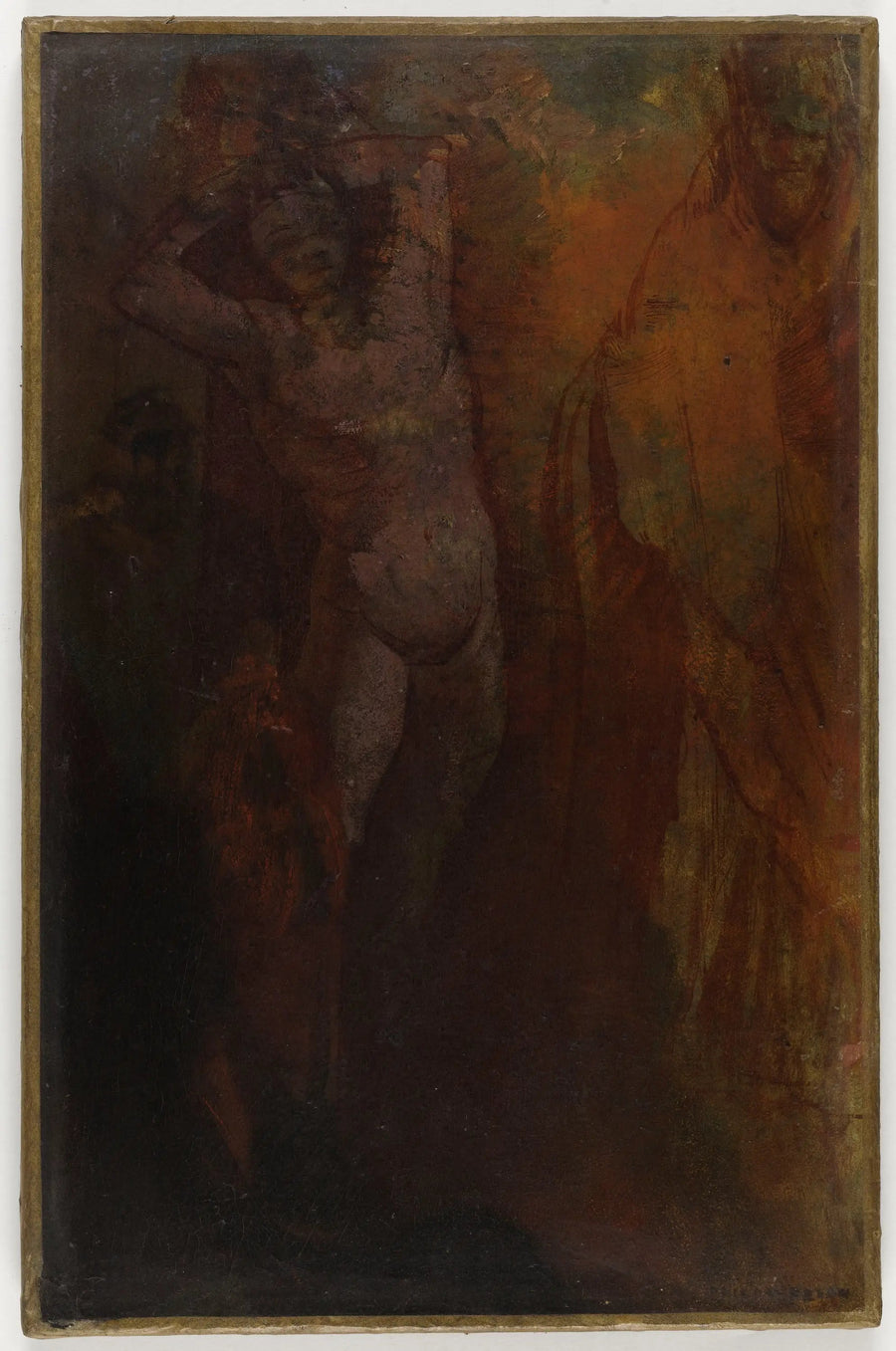 Üç karakterli kompozisyon (Küçük cezalandırma?) - Odilon Redon