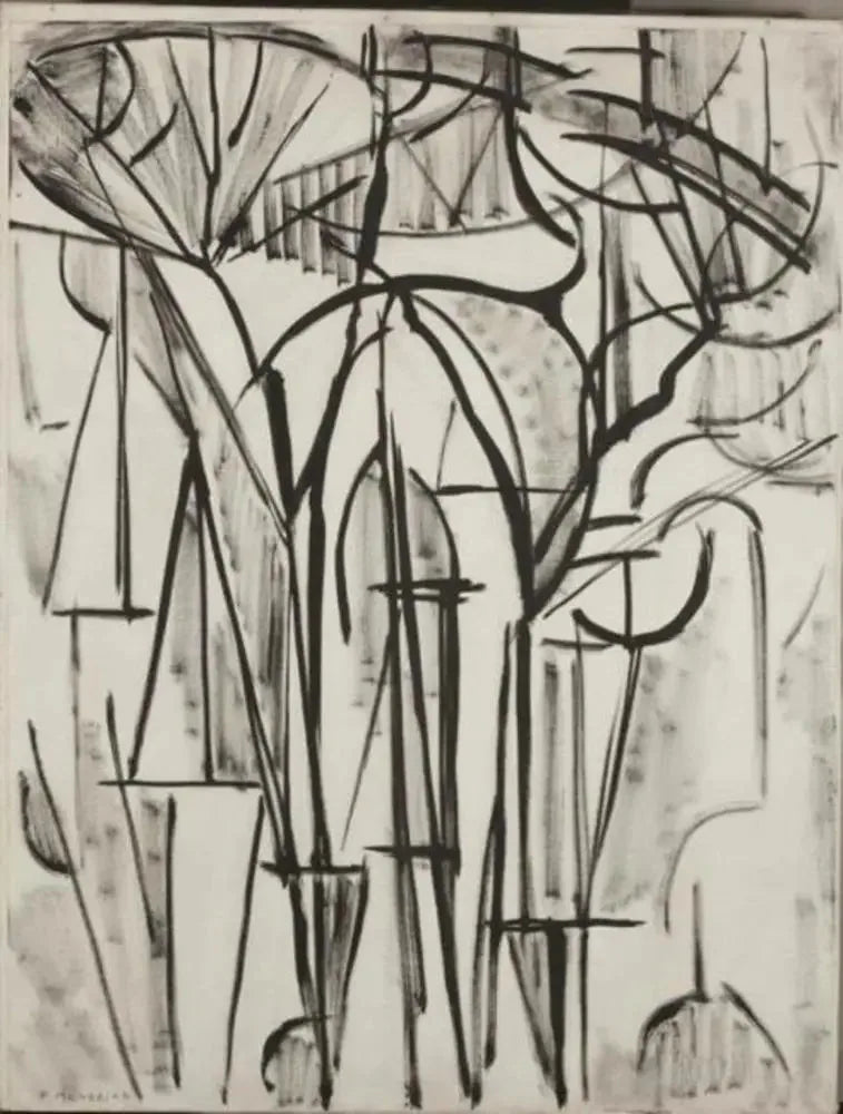 Ağaçlar Kompozisyonu 1 (tamamlanmamış) - Piet Mondrian