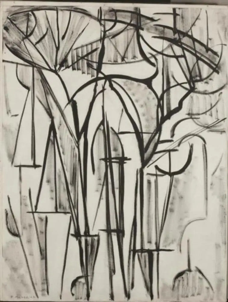 Ağaçlar Kompozisyonu 1 (tamamlanmamış) - Piet Mondrian