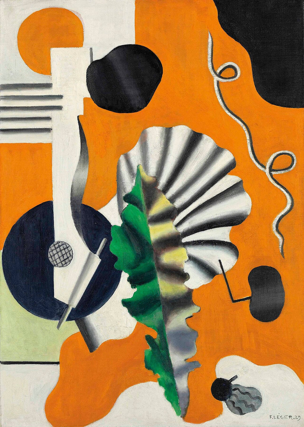 Composition au compas et à la coquille - Fernand Léger image 1 tableau peint à l’huile sur toile