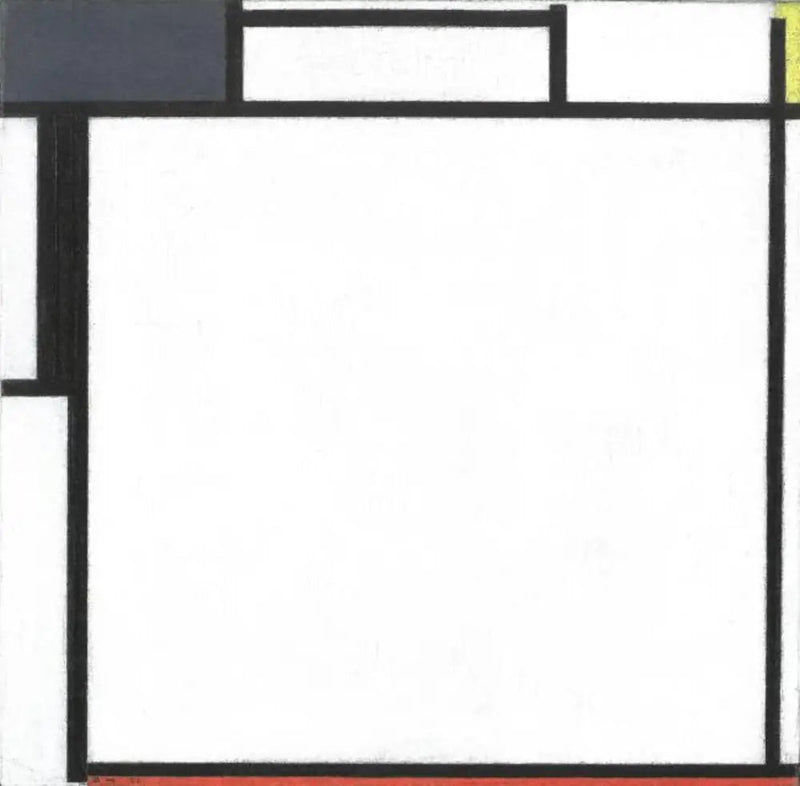 Mavi, sarı, siyah ve kırmızı ile kompozisyon - Piet Mondrian
