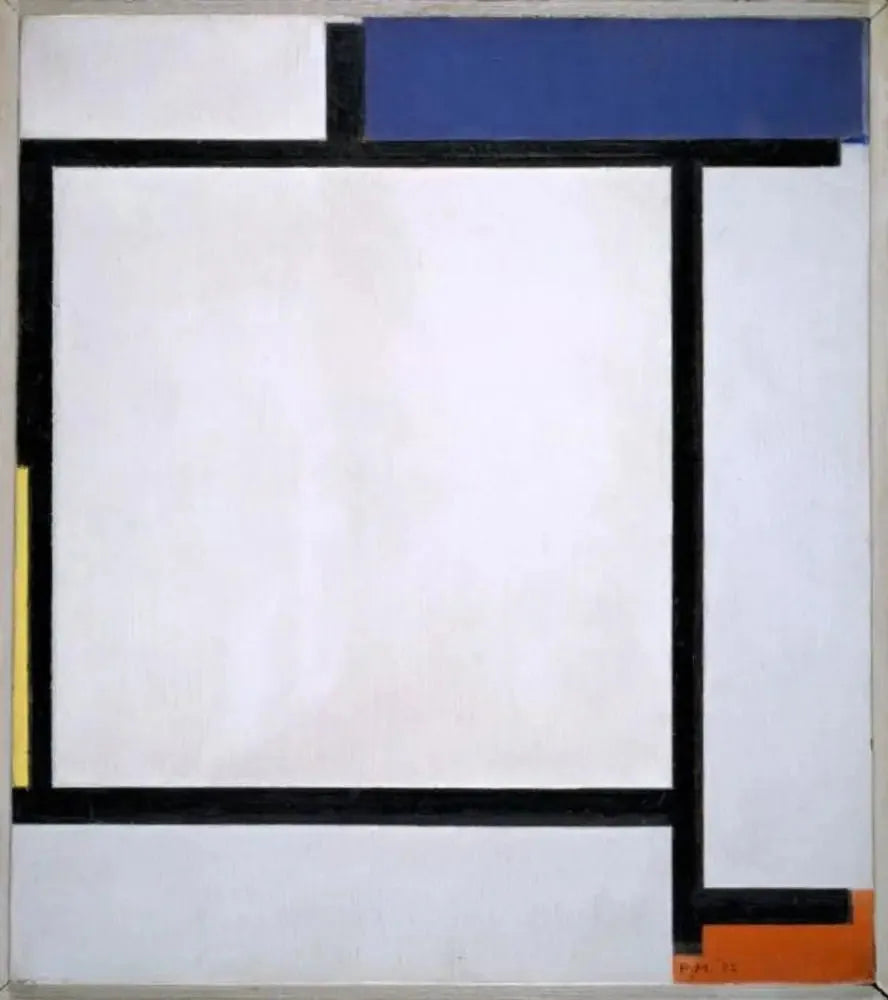 Mavi, siyah, sarı ve kırmızı ile kompozisyon - Piet Mondrian
