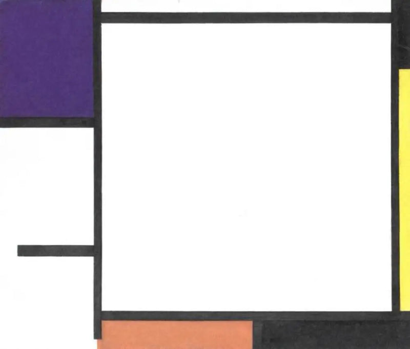 Mavi, siyah, sarı ve kırmızı ile kompozisyon - Piet Mondrian