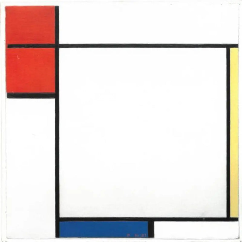 Kırmızı, sarı ve mavi ile kompozisyon - Piet Mondrian