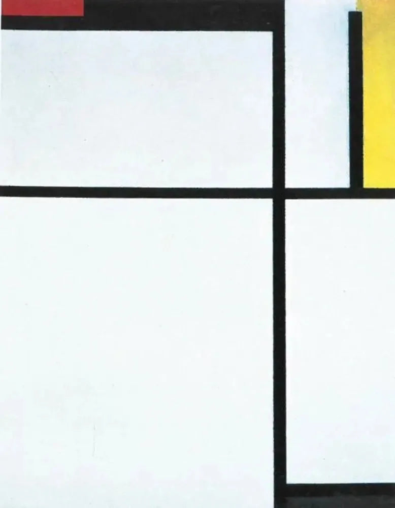 Kırmızı, siyah, sarı, mavi ve gri ile kompozisyon - Piet Mondrian