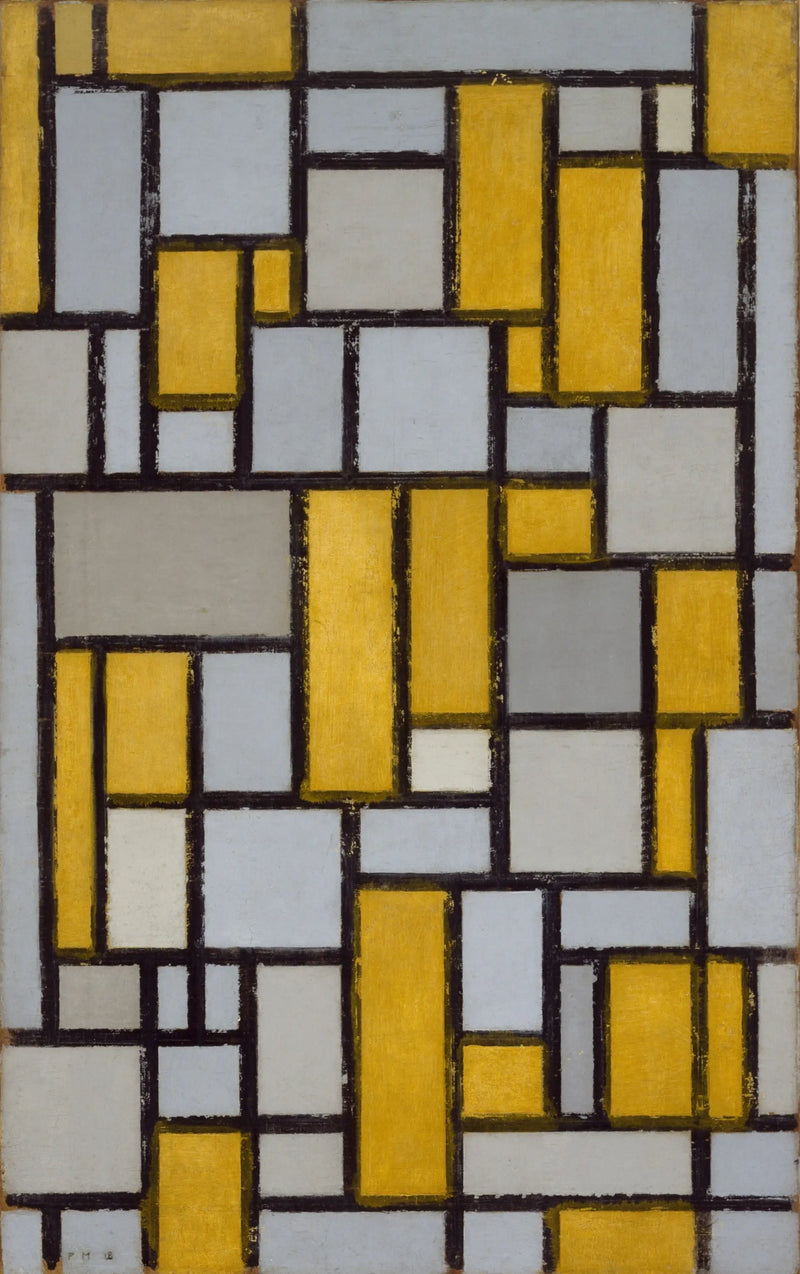 Izgara ile Kompozisyon 1 - Piet Mondrian
