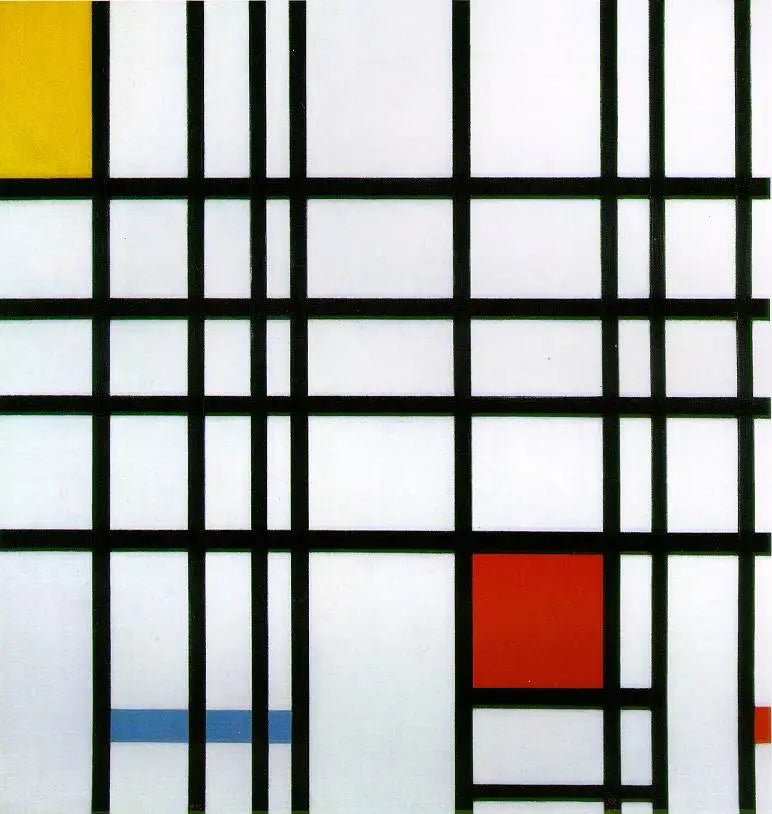 Sarı, mavi ve kırmızı ile kompozisyon - Piet Mondrian