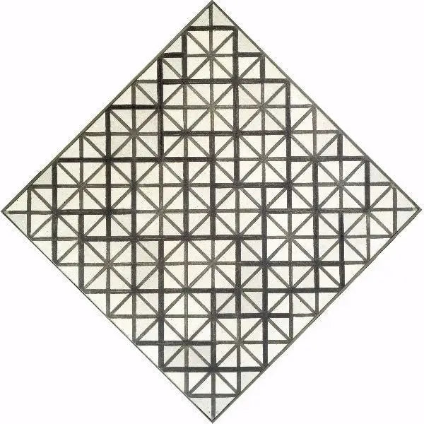 Gri Çizgilerle Kompozisyon - Piet Mondrian