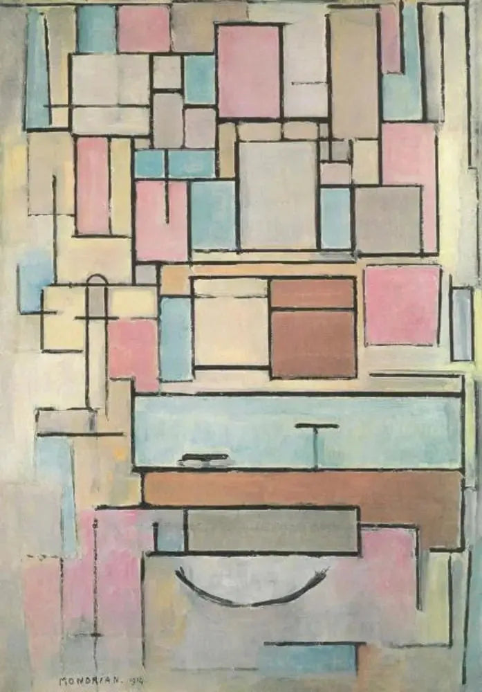 Renk planları ile kompozisyon: cephe - Piet Mondrian