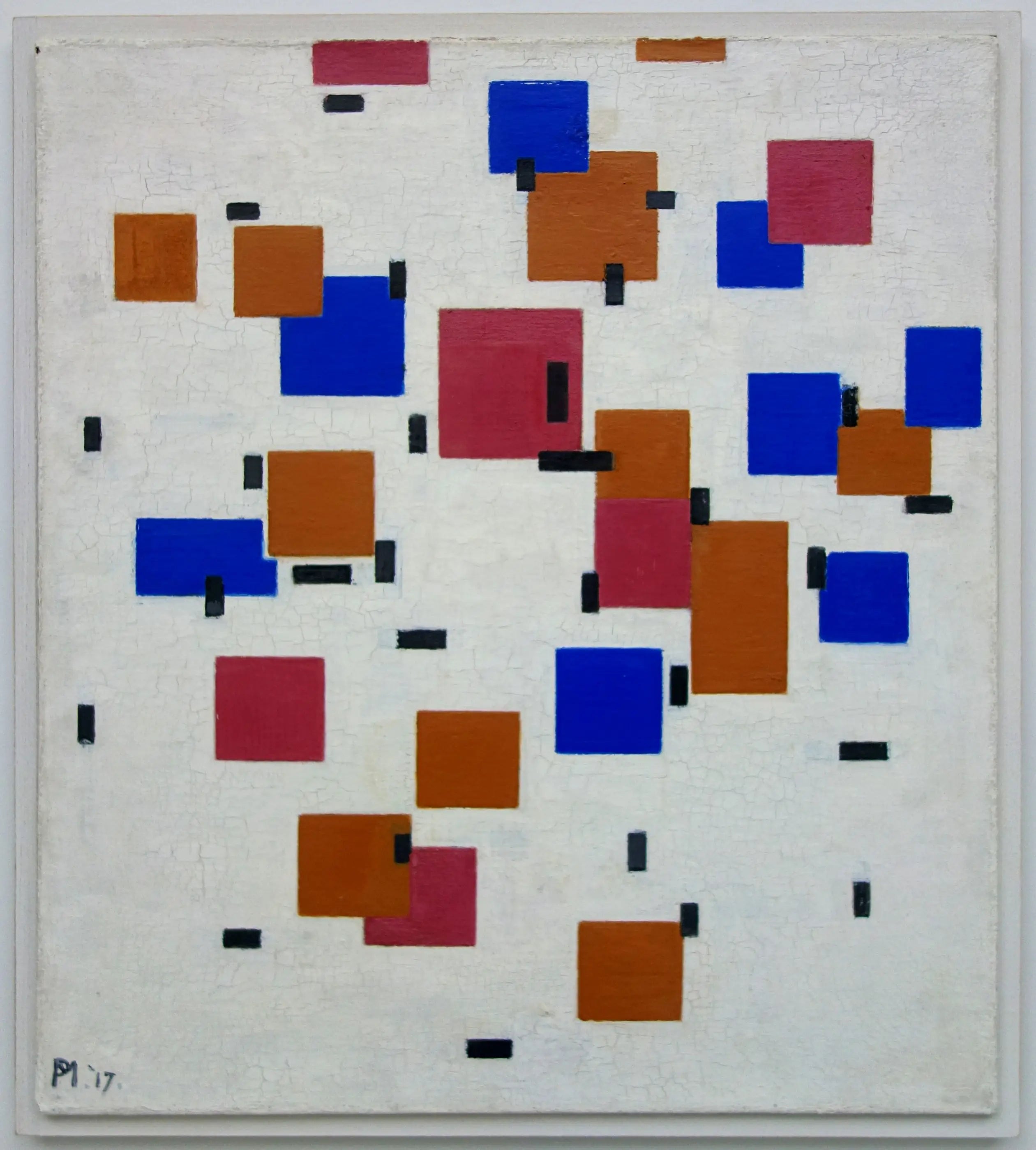 Reproduction du tableau « Composition en couleur A - Piet Mondrian » par Alpha Reproduction en peinture à l’huile