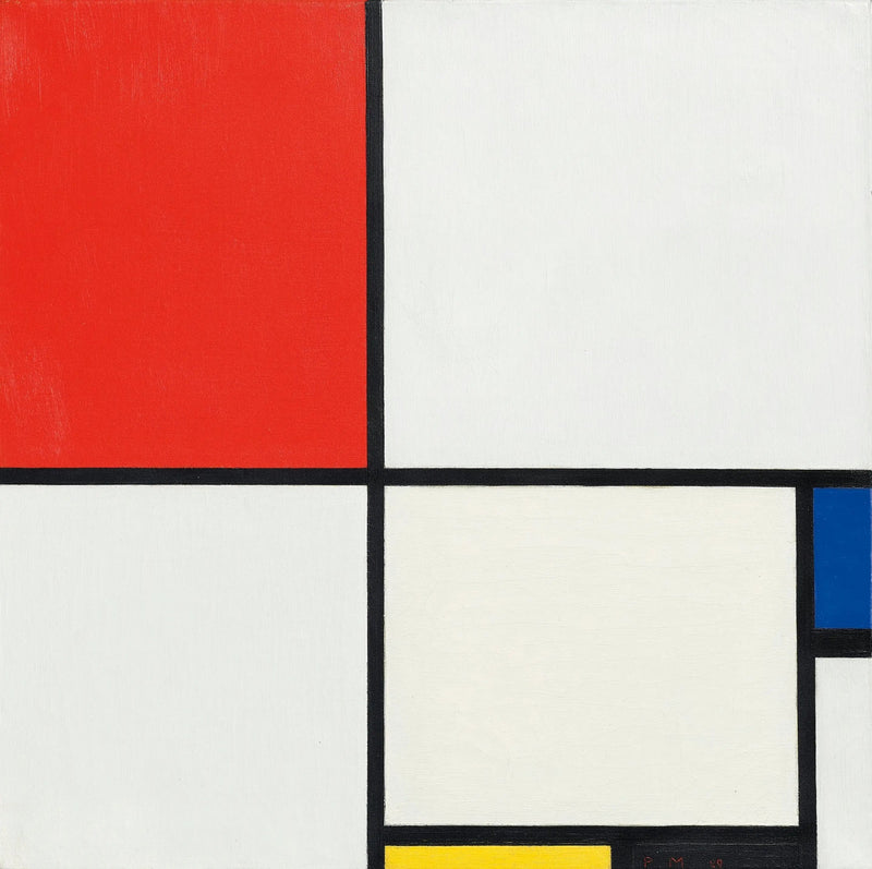 Kırmızı, mavi, sarı ve siyah ile Kompozisyon III - Piet Mondrian