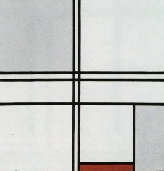 Kompozisyon (n° 1) Gri-Kırmızı - Piet Mondrian