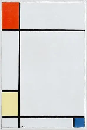 Kırmızı, sarı ve mavi ile Kompozisyon No. III - Piet Mondrian