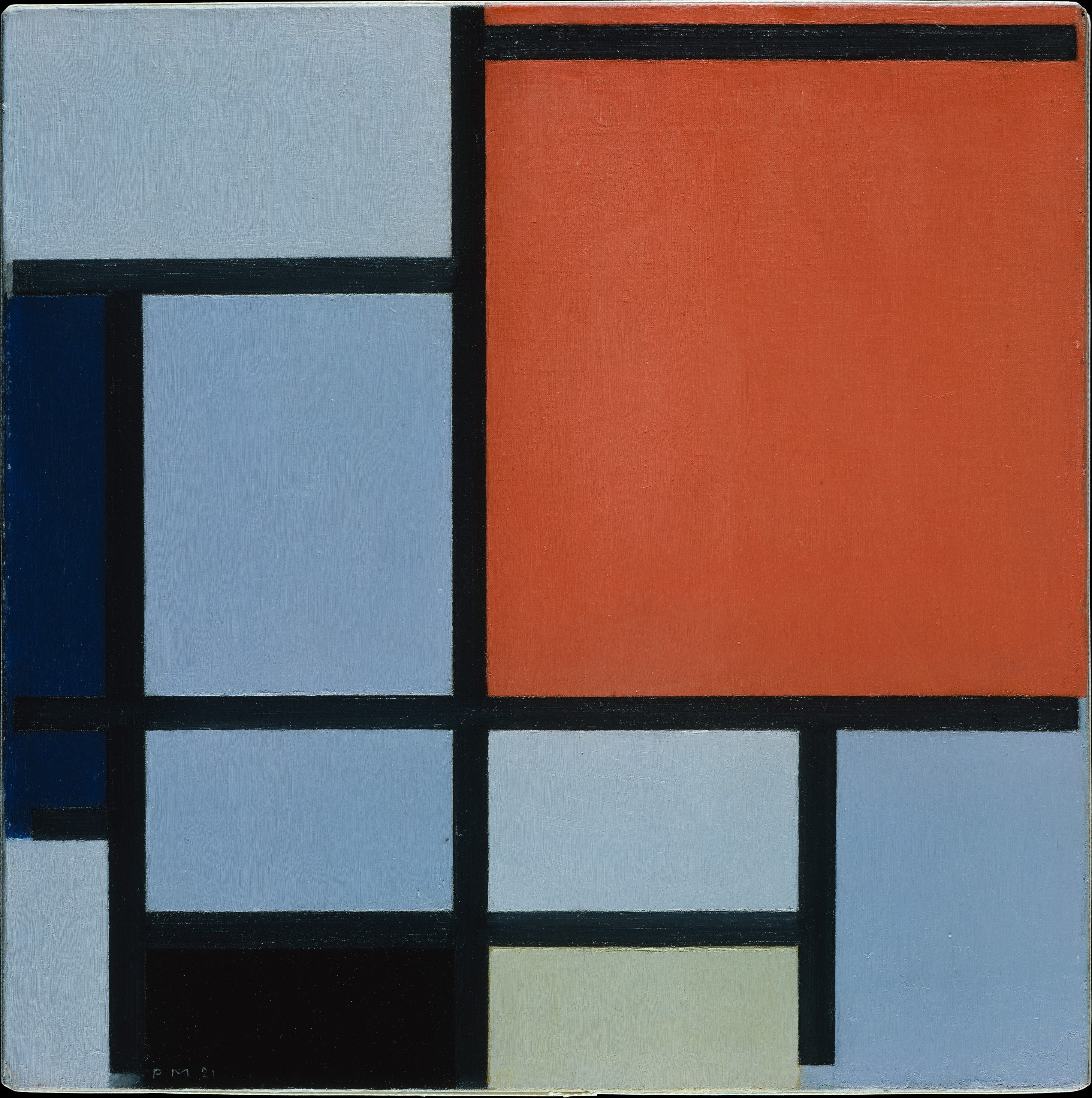 Reproduction du tableau « Composition - Piet Mondrian » par Alpha Reproduction en peinture à l’huile