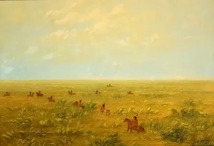 Vahşi sığır için pampada sürüş - Connibo - George Catlin
