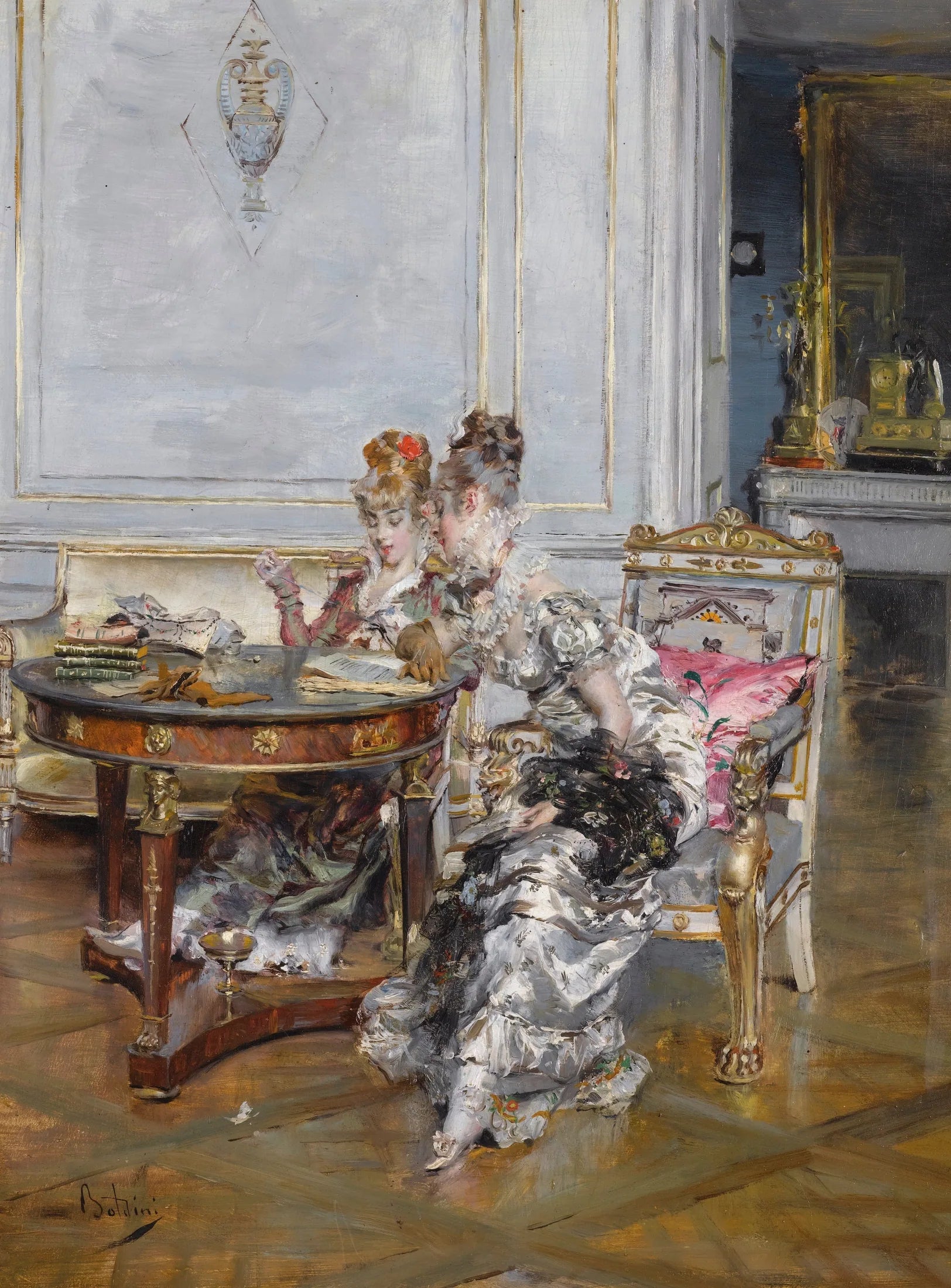 Confiances - Giovanni Boldini image 1 tableau peint à l’huile sur toile