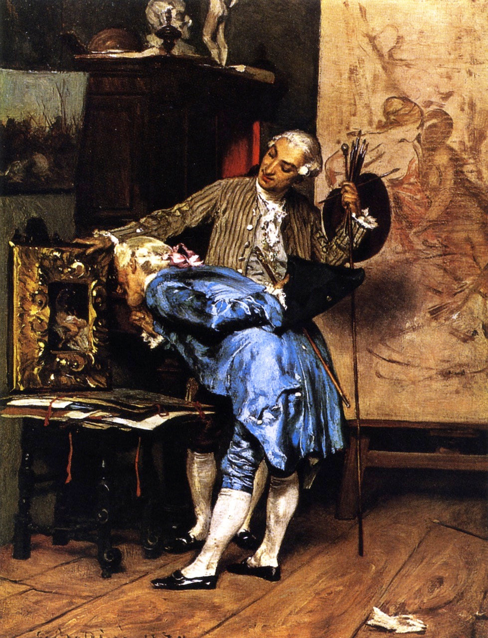 Connaisseur dans l'atelier de l'artiste - Giovanni Boldini