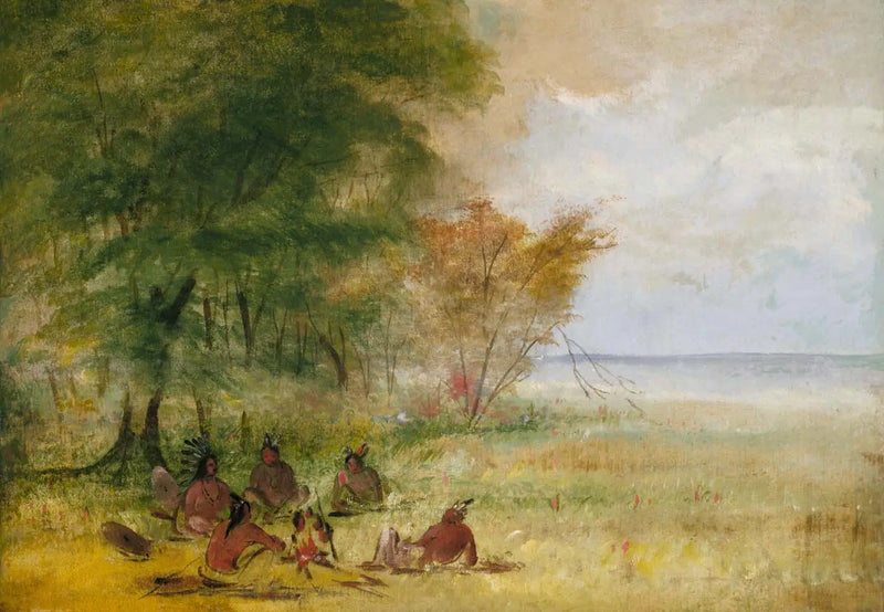Sioux Kızılderili Danışmanı, Derin Müzakere Yapan Şefler - George Catlin