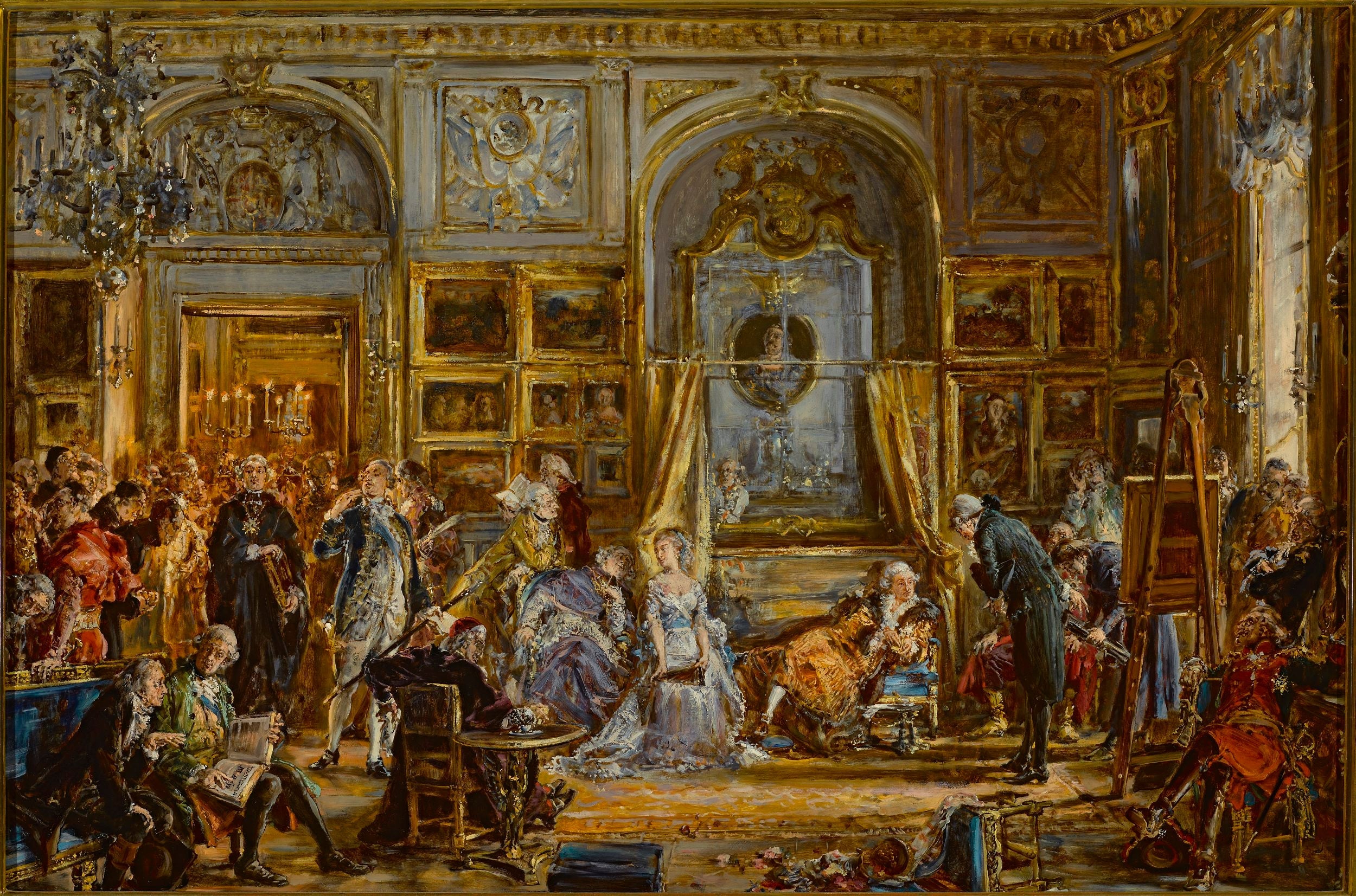 Constitution du 3 mai. Diète quadriennale. Commission de l'éducation. Partage de 1795. Extrait de la série « Histoire de la civilisation en Pologne ». - Jan Matejko