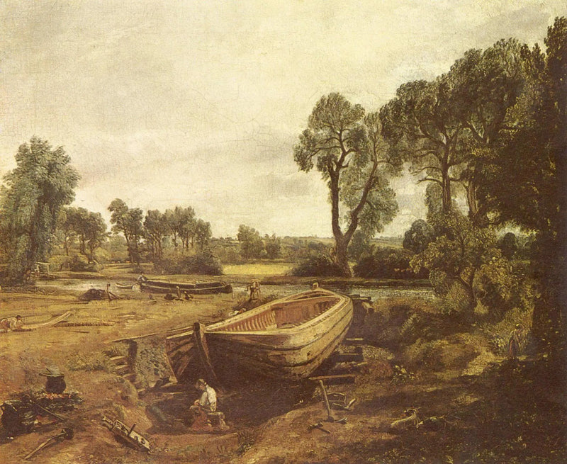 Flatford Mill yakınlarında tekne yapımı - John Constable