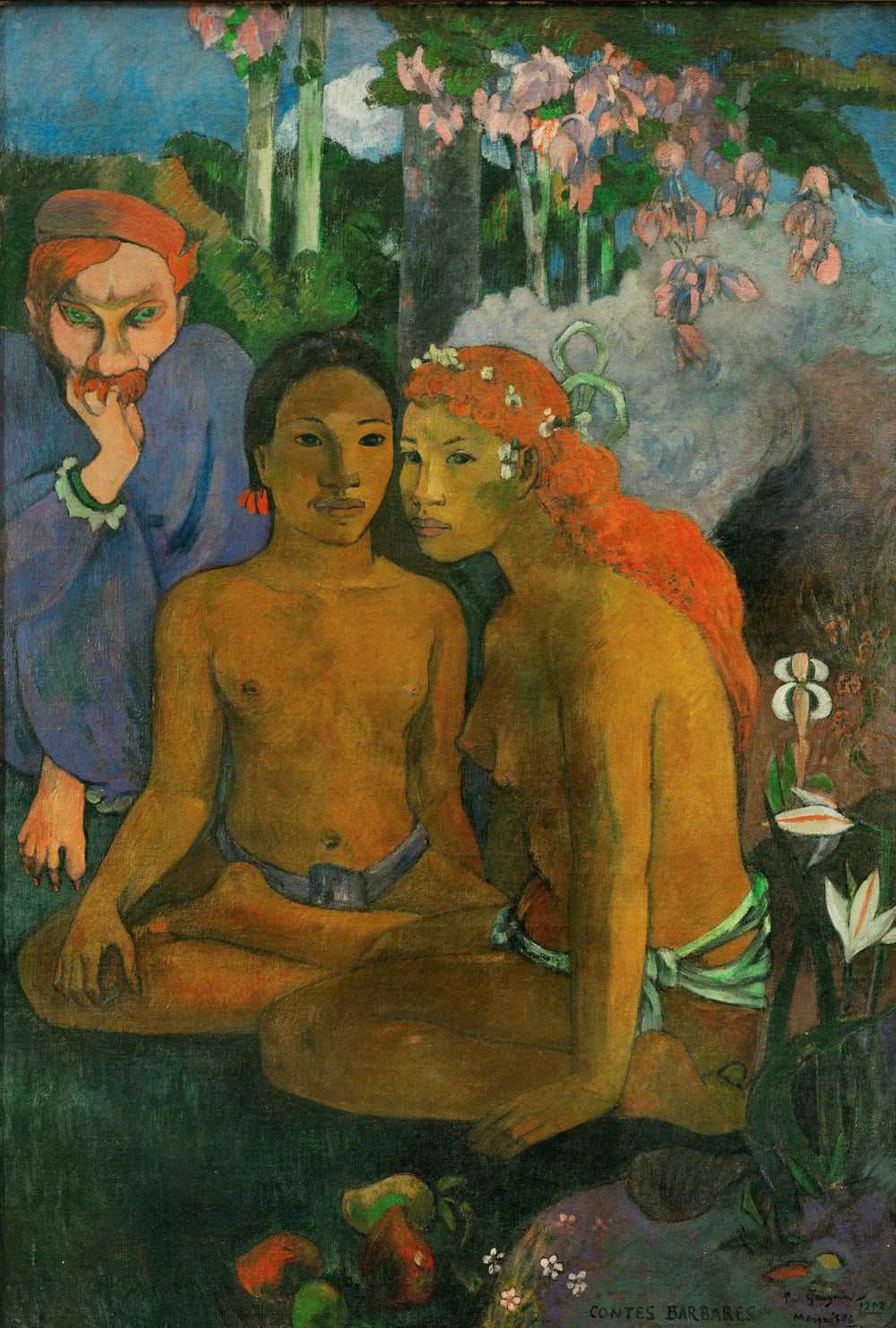 Reproduction du tableau « Contes barbares - Paul Gauguin » par Alpha Reproduction en peinture à l’huile