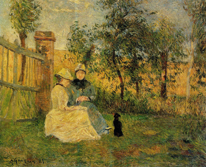 Reproduction du tableau « Conversation - Paul Gauguin » par Alpha Reproduction en peinture à l’huile