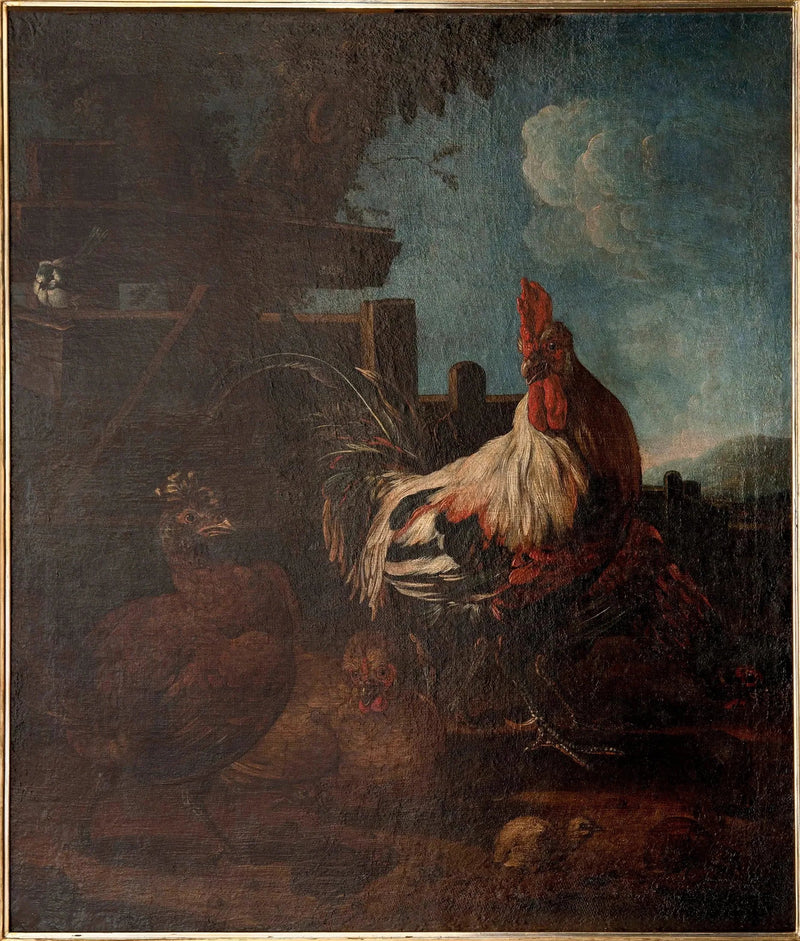 Horoz ve tavuklar ile tavuklar - Melchior de Hondecoeter