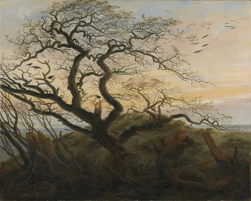 Bir Ağaçta Kargalar - Caspar David Friedrich