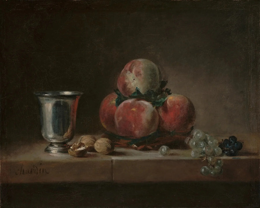 İncir Sepeti ve Gümüş Bardak - Jean Simeón Chardin