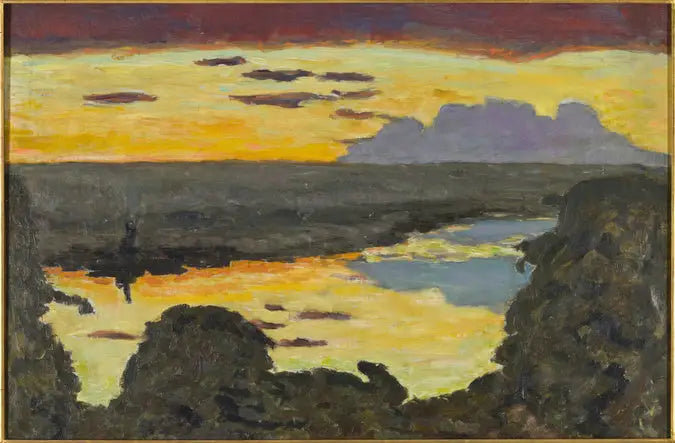 Günbatımı, nehir kenarı - Pierre Bonnard