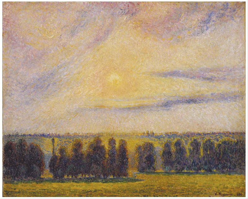 Éragny'de Gün Batımı - Camille Pissarro