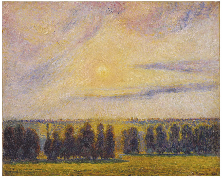 Éragny'de Gün Batımı - Camille Pissarro