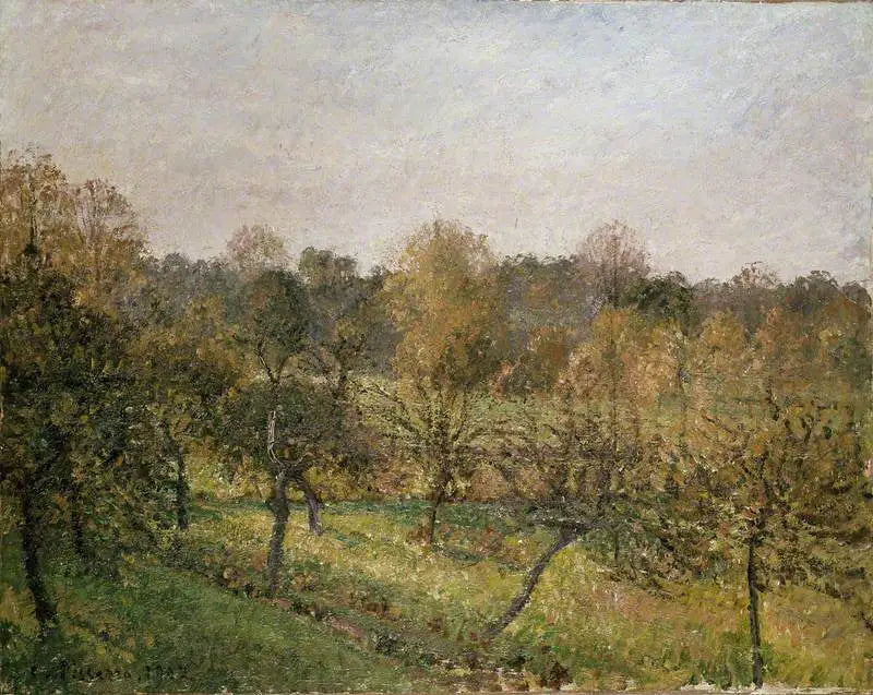 Éragny-sur-Epte'de Gün Batımı, Sonbahar - Camille Pissarro