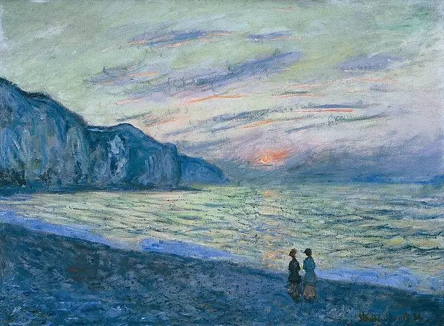 Pourville'de Gün Batımı - Claude Monet