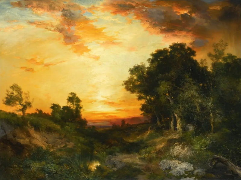 Gün Batımı, Amagansett - Thomas Moran