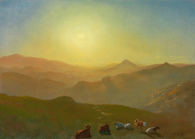 Gün Batımı, Clay Street Hill, San Francisco - Albert Bierstadt