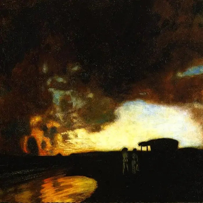 Denizde Gün Batımı - Franz Von Stuck